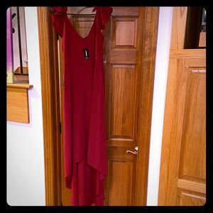 Express High Low Red Dress